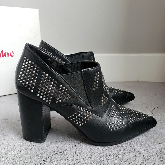 See by Chloe Carnaby Shine Studded Boots Sz 38.5 - Picture 4 of 14